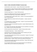 NEW YORK DRIVERS PERMIT EXAM 2024