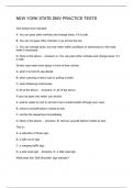NEW YORK STATE DMV PRACTICE TESTS