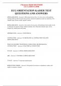 ECG ORIENTATION KAISER TEST QUESTIONS AND ANSWERS
