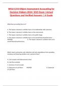 WGU C213 Object Assessment Accounting for Decision Makers 2024&sol; 2025 Exam &vert;Actual Questions and Verified Answers &vert; A Grade
