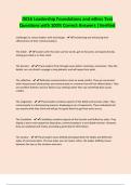 D016 Leadership Foundations and ethics Test Questions with 100&percnt; Correct Answers &vert;Verified