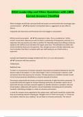 D016 Leadership and Ethics Questions with 100&percnt; Correct Answers &vert;Verified