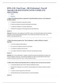 IPPS-A DL Final Exam - HR Professional &sol; Payroll Specialist&vert; 86 QUESTIONS&vert; WITH COMPLETE SOLUTIONS