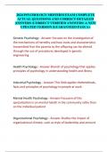 2024 PSYCHOLOGY MIDTERM EXAM COMPLETE ACTUAL QUESTIONS AND CORRECT DETAILED ANSWERS &lpar;CORRECT VERIFIED ANSWERS&rpar; A NEW UPDATED VERSION &vert;GUARANTEED PASS A&plus;