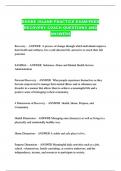 RHODE ISLAND PRACTICE EXAM&sol;PEER RECOVERY COACH QUESTIONS AND ANSWERS