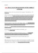COC FINAL EXAM 2024 QUESTIONS WITH CORRECT  ANSWERS