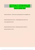 SEVI Exam 2 &vert; 130 Questions with 100&percnt; Correct Answers &vert; Verified &vert; Latest Update 2024