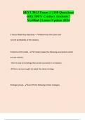 SEVI 3013 Exam 1 &vert; 150 Questions with 100&percnt; Correct Answers &vert; Verified &vert; Latest Update 2024