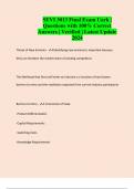 SEVI 3013 Final Exam Uark &vert; Questions with 100&percnt; Correct Answers &vert; Verified &vert; Latest Update 2024