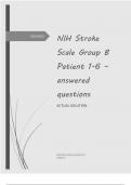  NIH Stroke Scale Group B Patient 1-6 &ndash; answered questions 