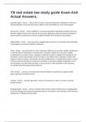 TN real estate law study guide Exam And Actual Answers&period;