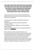 NCLEX MED SURG EXAM &sol; MED SURG NCLEX FINAL EXAM  TEST BANK LATEST 2024 -2025 ACTUAL EXAM QUESTIONS  AND CORRECT DETAILED ANSWERS WITH RATIONALES  &lpar;VERIFIED ANSWERS&rpar; A NEW UPDATED VERSION &vert;  GUARANTEED PASS A&plus; NEW&excl;&excl; &lpar;REVISED EXAM&rpar;
