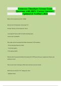 Tennessee Timeshare License Exam Questions with 100&percnt; Correct Answers &vert; Updated & Verified &vert; 2024