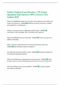 Naslca Virginia Exam Practice &vert; 178 Actual Questions And Answers 100&percnt; Correct &vert; New Update 2025