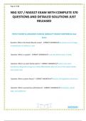 NSG 527 &sol; NSG527 EXAM WITH COMPLETE 370 QUESTIONS AND DETAILED SOLUTIONS JUST RELEASED 