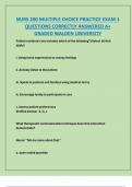NURS 200 MULTIPLE CHOICE PRACTICE EXAM 1  QUESTIONS CORRECTLY ANSWERED A&plus;  GRADED WALDEN UNIVERSITY