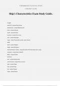 Ship's Characteristics Exam Study Guide&period;