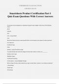 Smartsheets Product Certification Part 1 Quiz Exam Questions With Correct Answers
