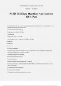 NURS 352 Exam Questions And Answers 100&percnt; Pass