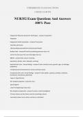 NUR352 Exam Questions And Answers 100&percnt; Pass