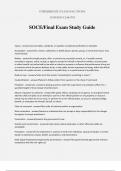 SOCE&sol;Final Exam Study Guide