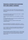 PARALEGAL LICENSING EXAM QUESTIONS &lpar;2024 ONTARIO PARALEGAL LICENSING EXAM&rpar;  WITH 100&percnt; CORRECT ANSWERS&excl;&excl;