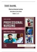 Test Bank For Professional Nursing 10th Edition By Black 2024 &lpar;Chapter 1-16&rpar;ISBN&colon; 9780323776653 Complete Questions And Answers
