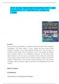 Test Bank for Mosby's Respiratory Care Equipment&comma; 11th Edition by James M&period; Cairo&vert;updated version ISBN&colon; 9780323068109 &vert;newest edition 2024&vert;2025