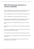 MBA 619 Final Exam Questions & Answers 2024&sol;2025