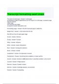 Transcript formatting aaert exam &lpar;Latest 2024 &sol; 2025 UPDATES STUDY&rpar; Exam Reviews &vert; Questions and Verified Answers &vert; 100&percnt; Correct &vert; Grade A