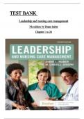 TEST BANK Leadership and Nursing Care Management &lpar;7TH&rpar; by Diane Huber&semi; M&period; Lindell Joseph&vert; Chapter 1-26 LATEST VERSION ISBN&colon;9780323697118