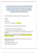 ICC CALIFORNIA UST SERVICE TECHNICIAN EXAM NEWEST 2024 ACTUAL EXAM&vert; 200 REAL EXAM QUESTIONS AND CORECT DETAILED ANSWERS &lpar;VERIFIED ANSWERS&rpar; ALREADY GRADED A&plus; &lpar;BRAND NEW&excl;&excl;&rpar;