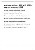 math postulates 399 with 100- correct answers 2025&period;
