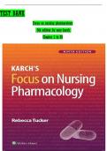 Test Bank - Focus on Nursing Pharmacology 9th Edition by Amy Karch Chapter 1-59 &vert; Complete Guide 2023&period;