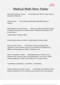 Medical Math Penn Foster 2024&sol;2025 verified Solution