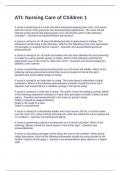 Nursing Care of Children 1 Exam Questions and Answers