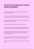 ACF PRACTICE TEST QUESTIONS & ANSWERS SOLVED 100&percnt; CORRECT&excl;&excl;