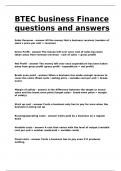 BTEC business Finance questions and answers&period;