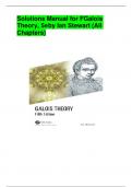Solutions Manual for Galois Theory 5th Edition by Ian Stewart &vert;ISBN&colon; 9781032101583&vert; Guide A&plus;