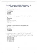 Test Bank - Lehninger Principles of Biochemistry&comma; 7th Edition &lpar;Nelson&comma; 2018&rpar; Chapter 1-28 &vert; All Chapters