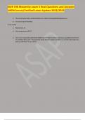 NUR 198 Maternity exam 3 final Questions and Answers  100&percnt;Correct&sol;Verified Latest Update 2022&sol;2023