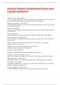 Activity Director Certification Exam&vert; study guide verified A&plus;