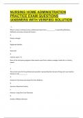 Nursing Home Administration Practice Exam
