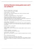 Activity Director Certification Exam&vert; study guide verified A&plus;&vert; package deal well solutions &lbrace;best deal to success&rcub;