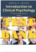 Test Bank for Introduction to Clinical Psychology&comma; 4th Edition by John Hunsley and Catherine Lee&vert;9781119301516&vert; All Chapters 1-15&vert; LATEST