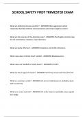  SCHOOL SAFETY FIRST TRIMESTER EXAM QUESTIONS AND ANSWERS 2024