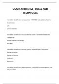 USAHS MIDTERM - SKILLS AND TECHNIQUES QUESTIONS AND ANSWERS 2024