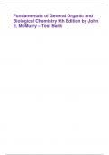 Fundamentals of General Organic and Biological Chemistry 9th Edition by John E&period; McMurry &ndash; Test Bank