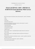 TEAS 6 SCIENCE- LIFE &plus; PHYSICAL SCIENCES Exam Questions With Correct Answers