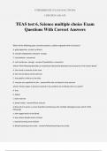 TEAS test 6&comma; Science multiple choice Exam Questions With Correct Answers